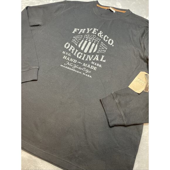 Frye & Co Waffle Knit Tee T-Shirt Mens 4XLT Black Long Sleeve Thermal NWT - Picture 2 of 7